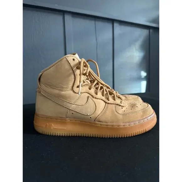 Nie Air Force 1 High Top in Wheat Gum Sole Youth Size 6Y - Picture 3 of 12